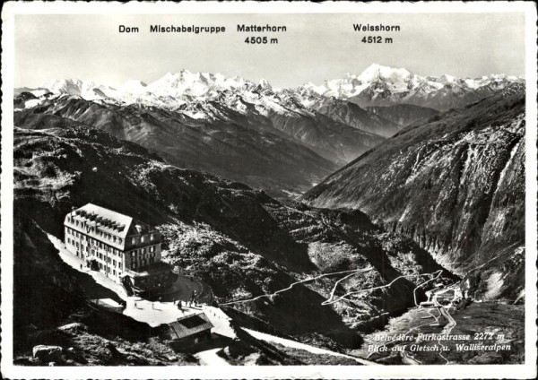 Dom Mischabelgruppe, Matterhorn, Weisshorn Vorderseite