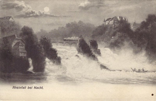 Rheinfall bei Nacht