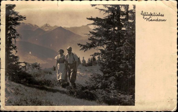 Glückliches Wandern Vorderseite