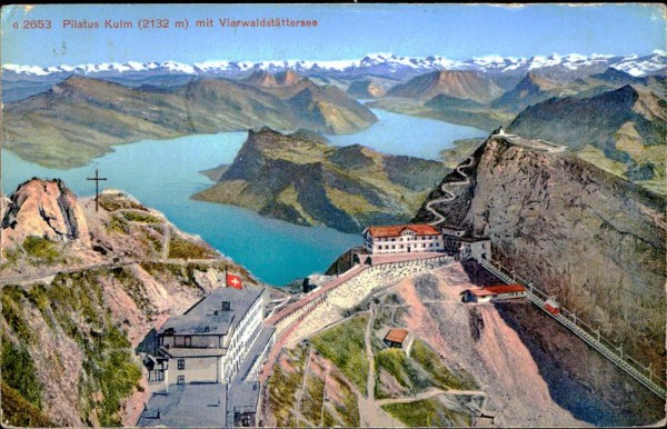 Pilatus kulm mit Vierwaldstättersee Vorderseite