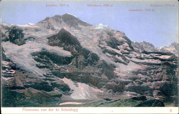 Panorama von der kleinen Scheidegg Vorderseite