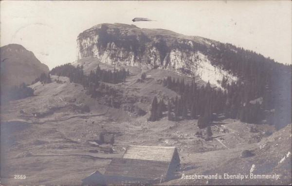 Aescherwand und Ebenalpo von Bommenalp Vorderseite