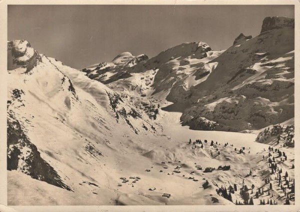 Blick v. Tannalp gegen Engstlen, Jochpass u. Titliskette Vorderseite