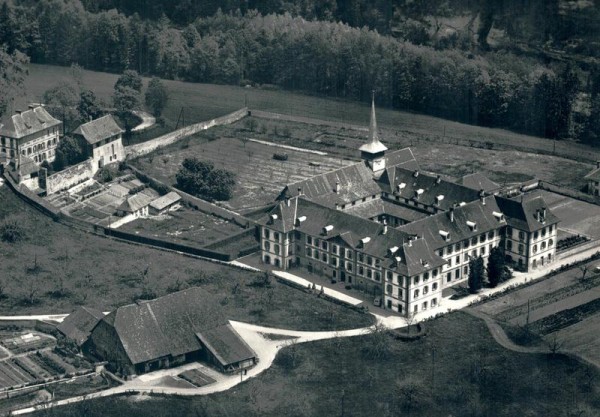 Abbaye d'Hauterive, Flugaufnahme Vorderseite