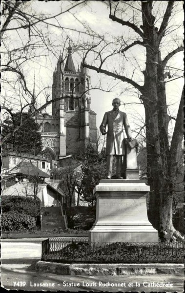 Lausanne, Statue Louis Ruchonnet  Vorderseite