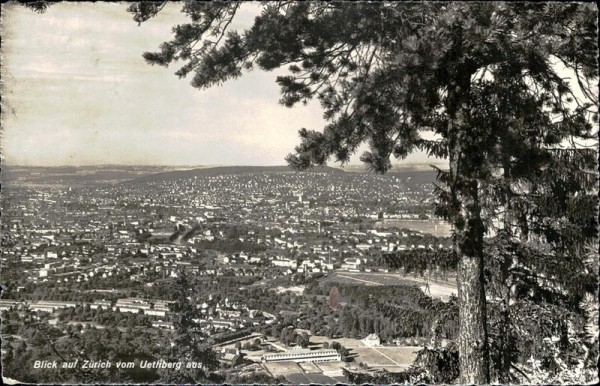 Blick auf Zürich vom Uetliberg aus. Vorderseite