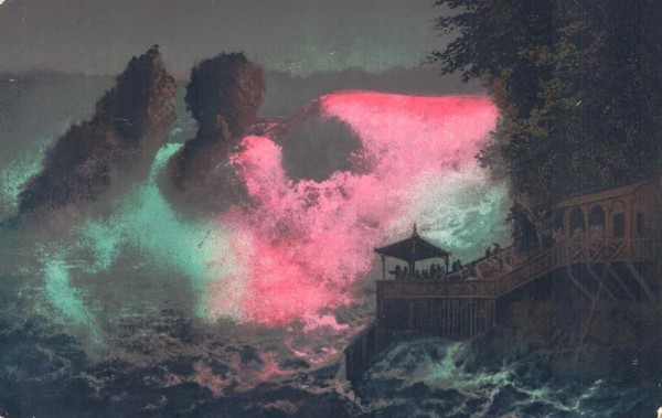 Rheinfall bei Beleuchtung Vorderseite
