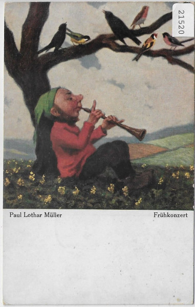 Paul Lothar Müller DWARF GNOME ZWERG NAINS beim Flöten spielen