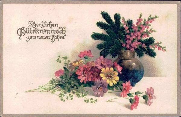 Herzlichen Glückwunsch zum neuen Jahre Vorderseite