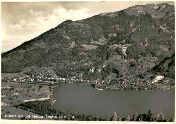 Aussicht vom Café Kerenzer-Berghus bei Filzbach Vorderseite