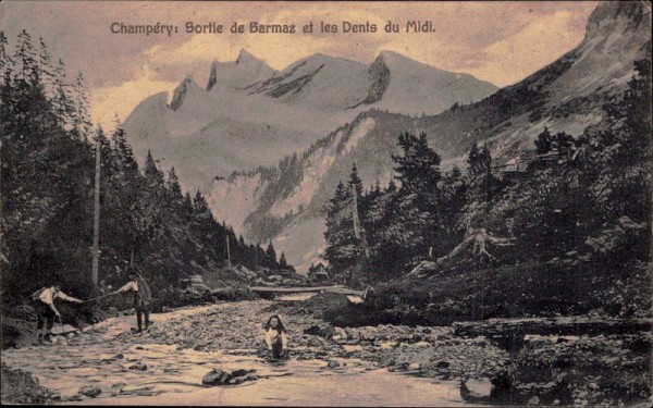 Champéry: Sortie de Barmaz et les Dents du Midi Vorderseite