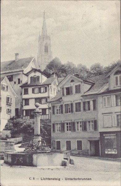 Lichtensteig, Untertorbrunnen. 1910