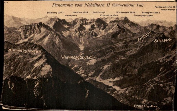 Panorama vom Nebelhorn II Vorderseite