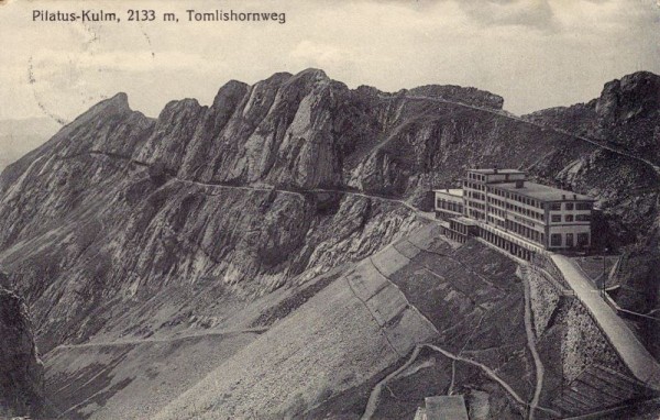 Pilatus-Kulm (2133 m). Tomlinshornweg. 1923