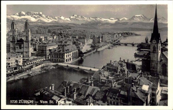 Zürich - Vom St. Peter aus Vorderseite