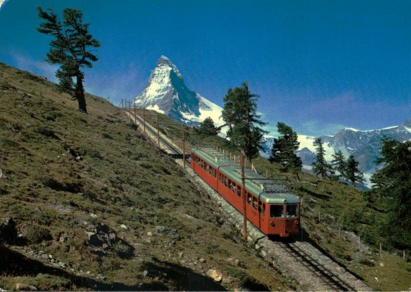 Gornergratbahn mit Matterhorn, Zermattbahn Vorderseite