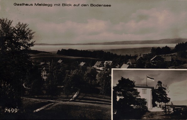 Gasthaus Meldegg mit Blick auf den Bodensee, Walzenhausen