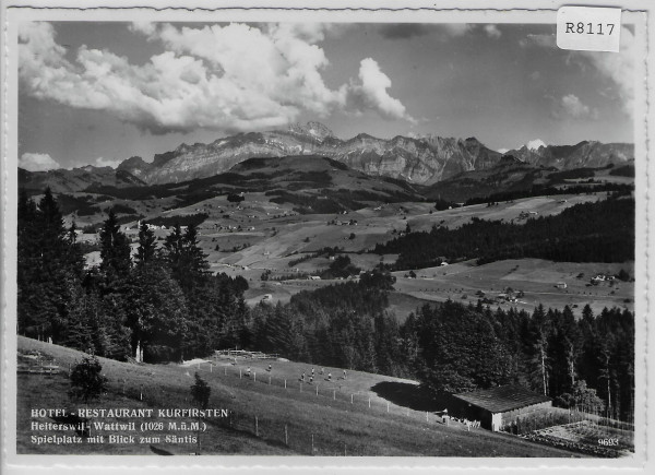 Hotel-Restaurant Kurfirsten - Heiterswil-Wattwil - Spielplatz mit Blick zum Säntis