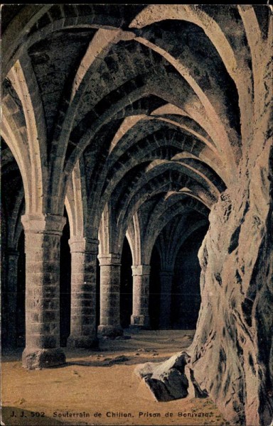 Chillon, Souterrain, Prison de Bonivard Vorderseite
