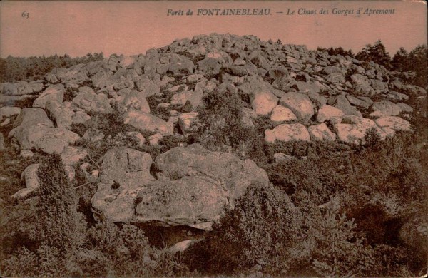 Forét de Fontainebleau. - Le Chaos des Gorges d'Apremont Vorderseite