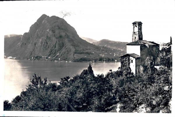 Chiesa di Gastagnola e Monte S. Salvatore, Lago di Lugano Vorderseite