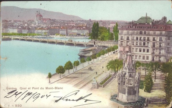 Genève, Quai et Pont du Mont-Blanc Vorderseite