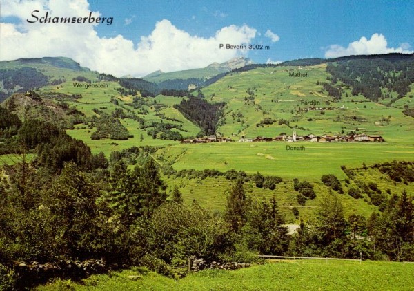Schamserberg. Donath, Fardün, Mathon und Wergenstein