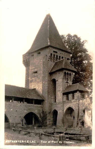 Estavayer Le Lac - Tour et Pont du Château. 1931 Vorderseite
