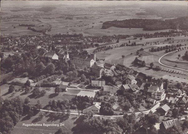 Flugaufnahme Regensberg ZH, Restaurant Bellevue