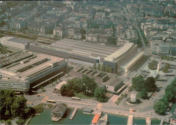 Überbauung Bahnhofgebiet Luzern, Fotomontage 1988 Vorderseite