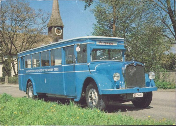 Zürich, Bus-Veteran von 1930 Vorderseite