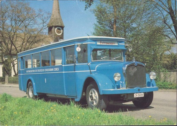 Zürich, Bus-Veteran von 1930 Vorderseite