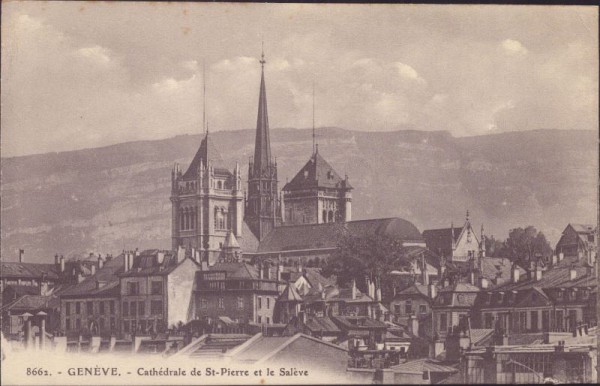 Genève - Cathédrale de St.-Pierre et le Salève