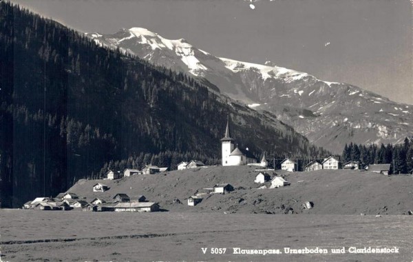 Klausenpass. Urnerboden und Claridenstock Vorderseite