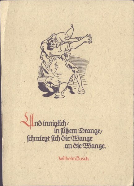 Wilhelm Busch, und inniglich in süssem Drange... Vorderseite