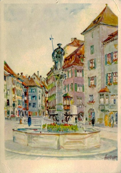 E. Hulftegger,Schaffhausen:Fronwagplatz Vorderseite