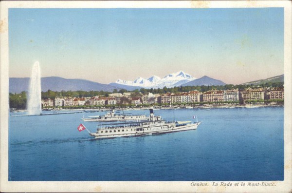 Genève la Rade et le Mont - Blanc