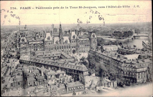 Paris - Panorama pris de la Tour St- Jacques, vers l'Hotel-de-Ville Vorderseite