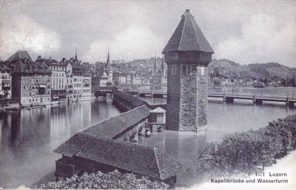 Luzern Kapellbrücke und Wasserturm