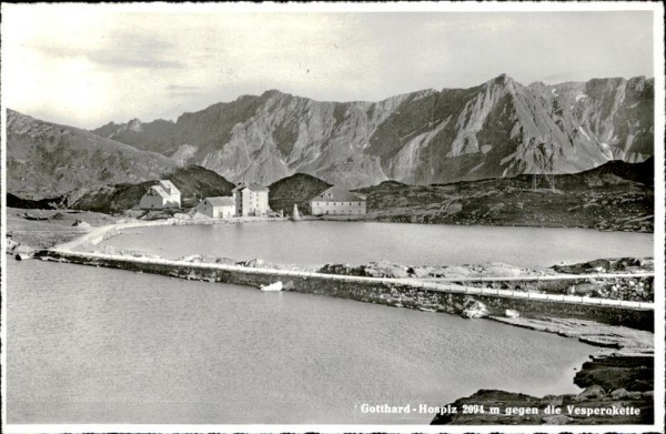 Gotthard-Hospiz gegen die Vesperokette Vorderseite