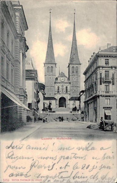 Luzern - Hofkirche Vorderseite