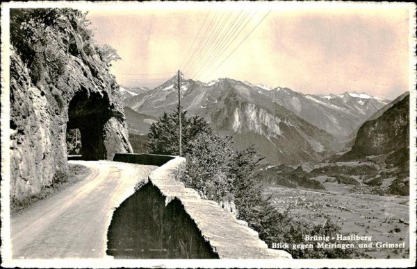 Blick gegen Meiringen und Grimsel Vorderseite