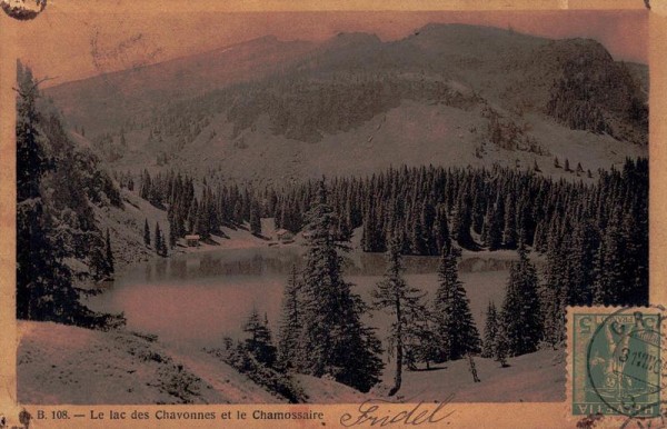 Lac de Chavonnes et le Chamossaire, 1908 Vorderseite