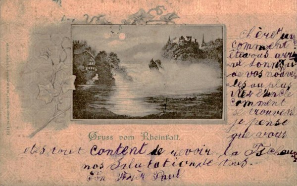 Gruss vom Rheinfall Vorderseite