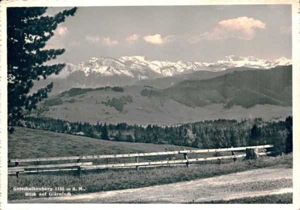 Gottschalkenberg, Oberägeri Blick auf Glärnisch Vorderseite