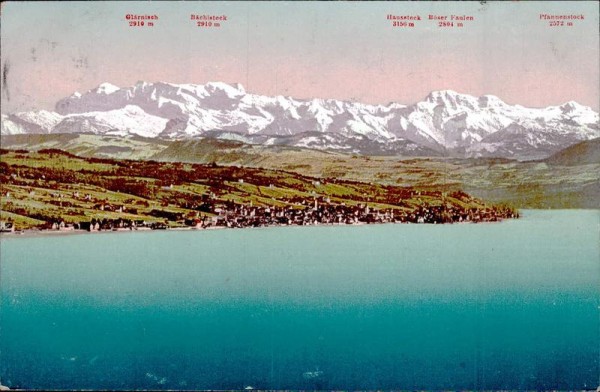 Zürichsee und Glärnischkette Vorderseite
