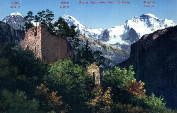 Ruine Unspunnen bei Interlaken  Vorderseite