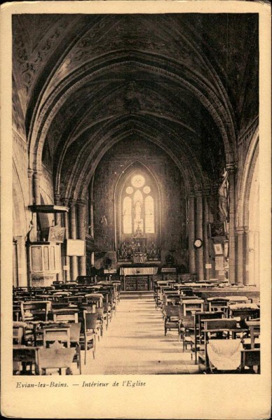 Evian les Bains - Interieur de l'Eglise Vorderseite