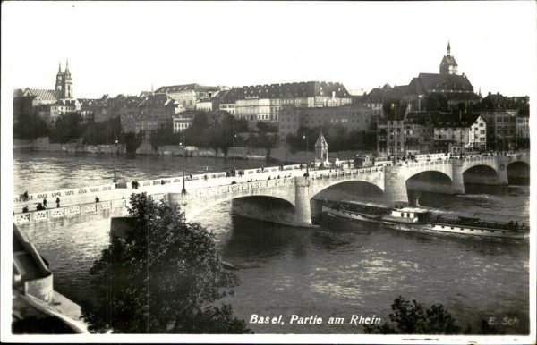 Basel. Partie am Rhein Vorderseite
