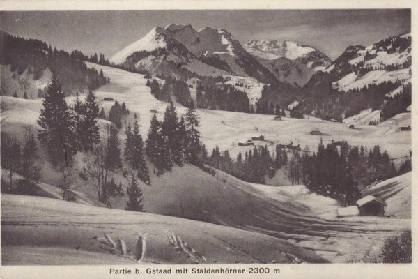 Gstaad mit Staldenhörner (2300 m)